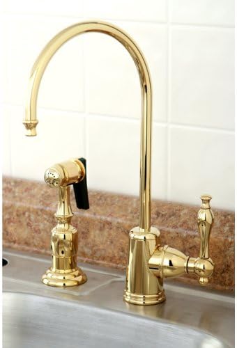 Kingston Brass Gourmetier KS7192NL Naples Single Handle Water Filtration Faucet, Polished Brass