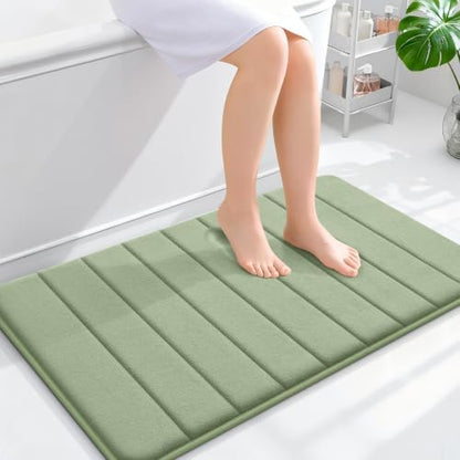 OLANLY Memory Foam Bath Mat 35x24, Super Soft and Absorbent Bathroom Rugs