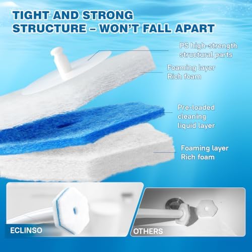 30 Count Toilet Wand Refills for Clorox Toilet Wand,5X Cleaning Power