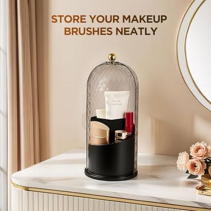 3 Slots Rotating Toothbrush Holders with Lid for Bathroom