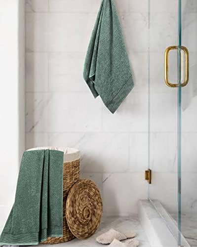 Belizzi Home Ultra Soft 2 Pack Oversized Bath Towel Set 28x55 inches, 100% Cotton Large Bath Towels, Ultra Absorbant Compact Quickdry & Lightweight Towel, Ideal for Gym Travel Camp Pool - Jade