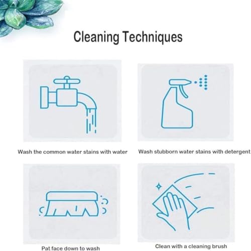 Yddsky 4 Pcs Blue Rose Shower Curtain Set with Rugs Bathroom Set