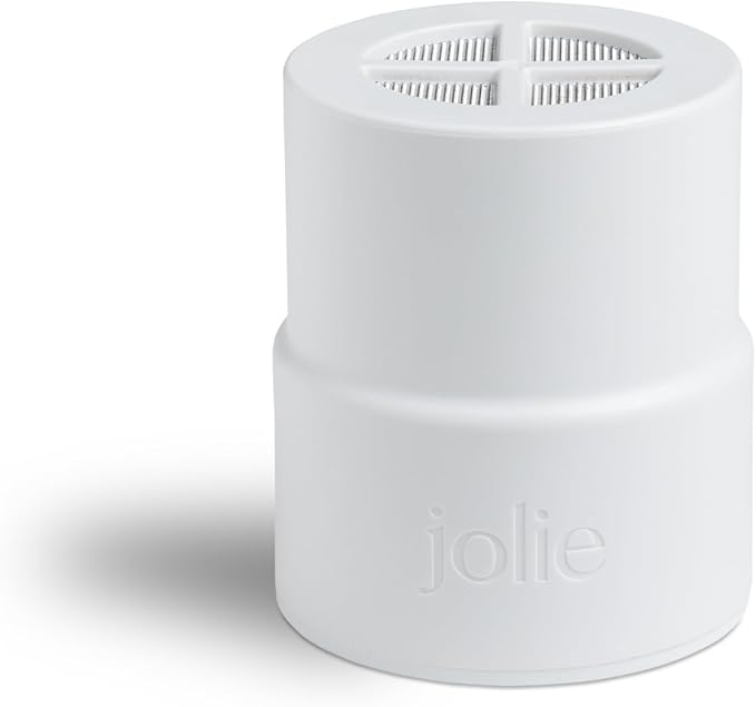 Jolie Replacement Shower Filter for Filtered Showerhead, Hair & Skin | Clinically Tested to Reduce Hair Shedding, Protect Colored Hair, Soothe Dry Skin and Dandruff; Skincare Accessory