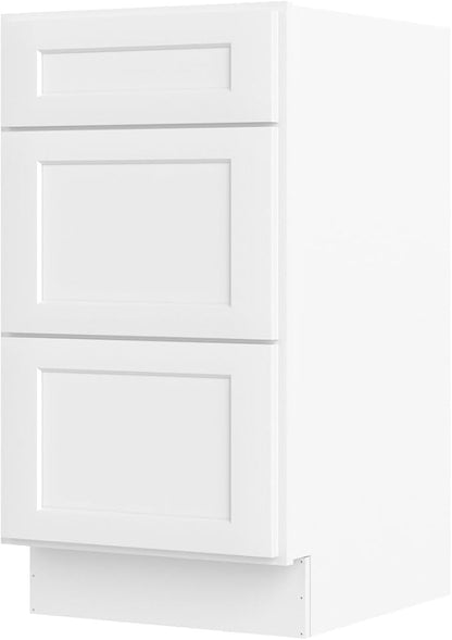 Furinno Shaker Bath Vanity Cabinet Without Top, Ready to Assemble, 21 D x 18 W x 34.5 H, White