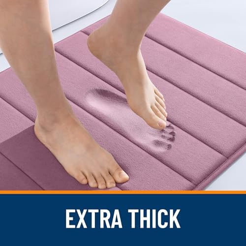 OLANLY Memory Foam Large Bath Mat 40x24, Super Soft Absorbent Bathroom Rugs