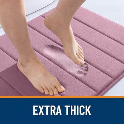 OLANLY Memory Foam Bath Mat 34x21, Super Soft and Absorbent Bathroom Rugs