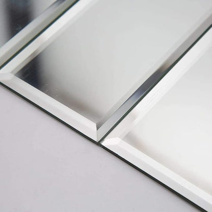Beveled Mirror Tile, 3x12 Inch Mirror Subway Tiles for Kitchen Backsplash Bathroom Shower Wall 24 Pcs, 6 SQ.FT