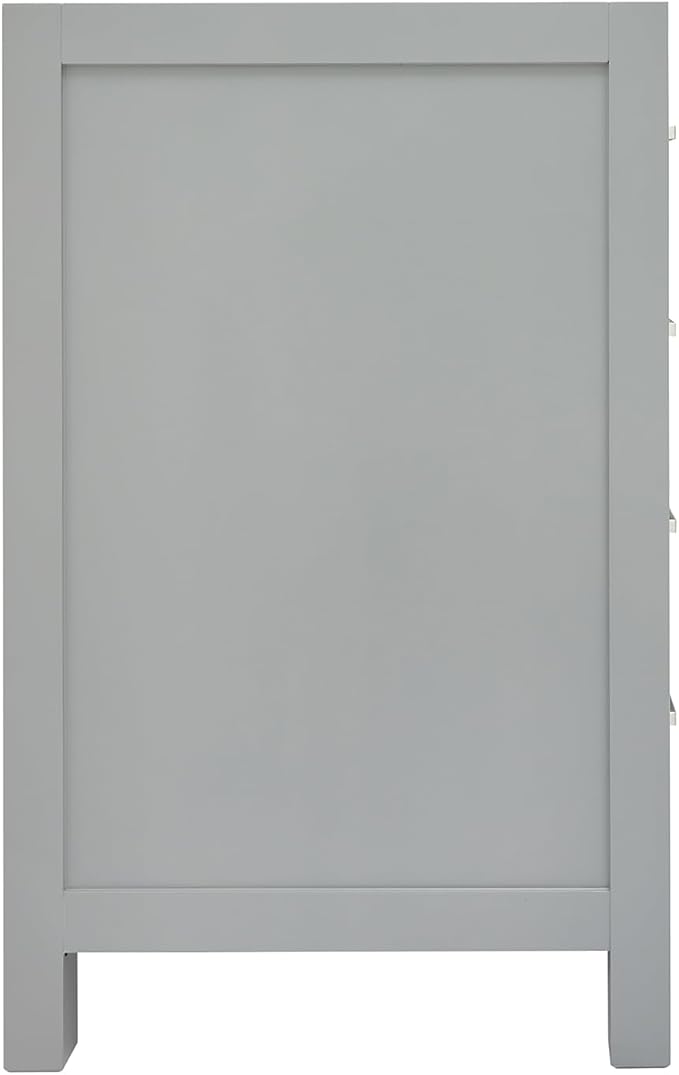 ARIEL Cambridge 66-inch Bathroom Vanity Base Cabinet,Solid Wood, 2 Soft Closing Doors, 9 Dovetail Drawers, Grey