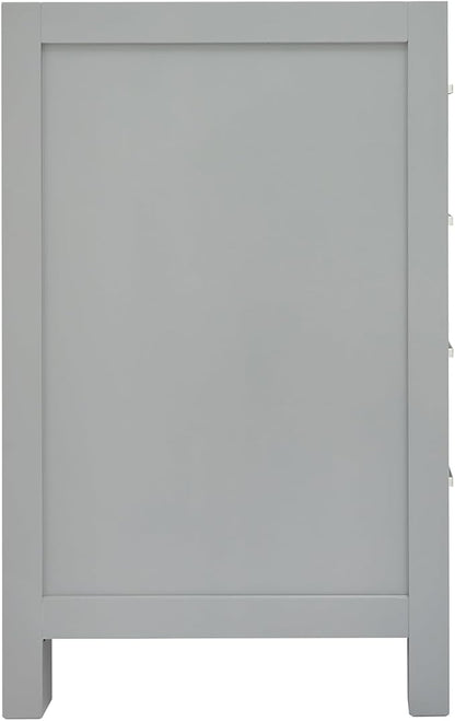 ARIEL Cambridge 66-inch Bathroom Vanity Base Cabinet,Solid Wood, 2 Soft Closing Doors, 9 Dovetail Drawers, Grey