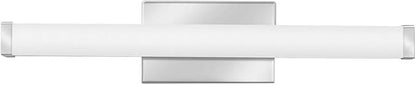 Lithonia Lighting 24-Inch LED Vanity Light with 3-in-1 Switchable White Color Temperature, Contemporary Square Bathroom Vanity Wall Light Fixture for Over The Mirror, Polished Chrome
