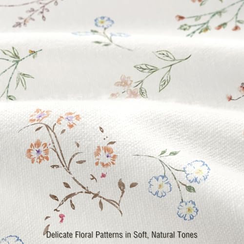 Floral Farmhouse Vintage Cotton Shower Curtain French Country Decor 72Wx72H