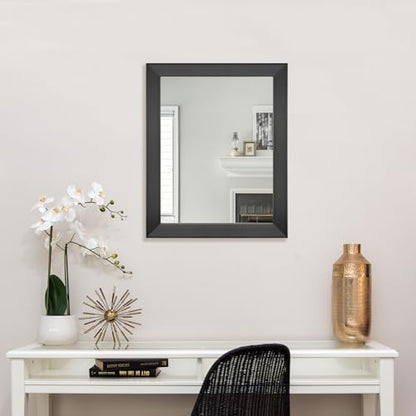 Ruomeng Rectangular Wall Mirror 16" x 20" Framed Mirror for Bathroom Black