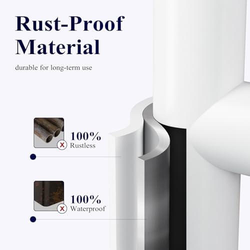 Kitsure Metal Toilet Paper Holder Free Standing, Medium, White