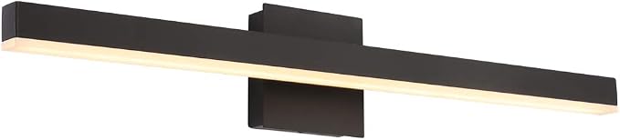 Aipsun 27.6 inch Modern Black Vanity Light LED Bathroom Vanity Light Fixtures Black Wall Light for Bathroom (Warm White)