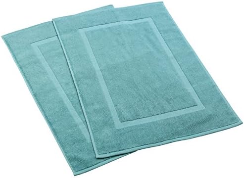 HILLFAIR 900 GSM 100% Cotton Floor Towels - 2 Piece Towels Set - Sea Green