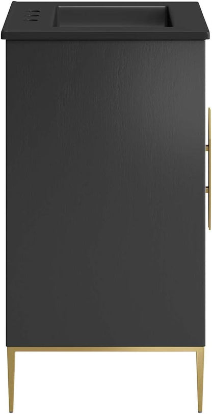 Modway Awaken Bathroom Vanity Cabinet, 24", Black Black