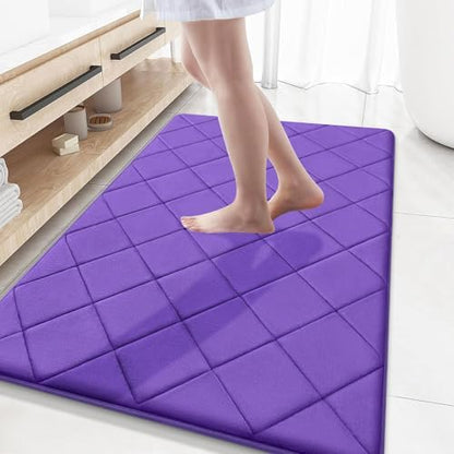 OLANLY Memory Foam Bath Mat 59x34, Ultra Soft and Absorbent Bathroom Rugs