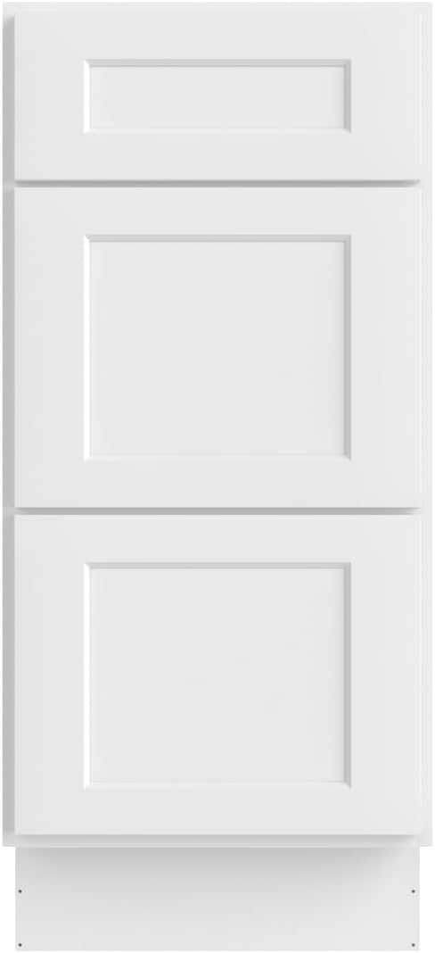 Furinno Shaker Bath Vanity Cabinet Without Top, Ready to Assemble, 21 D x 15 W x 34.5 H, White