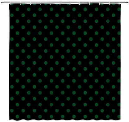 Polka Dot Shower Curtain Bathroom Decor with Hooks,60" Wx70 H