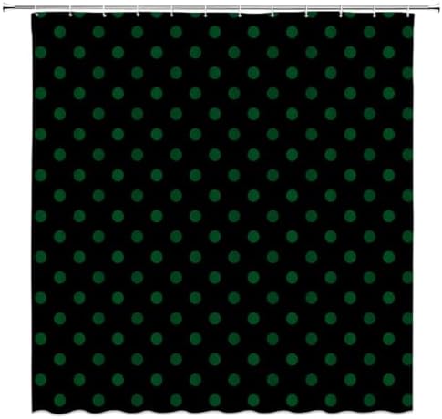 Polka Dot Shower Curtain Bathroom Decor with Hooks,67" Wx70 H