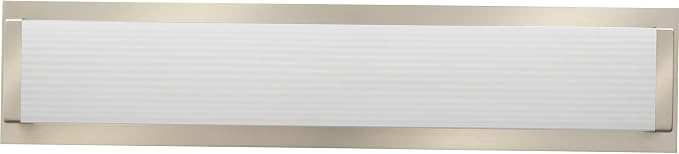 Lithonia Lighting 24-Inch LED Vanity Light with Warm White Color Temperature, Traditional Square Bathroom Vanity Wall Light Fixture for Over The Mirror, Brushed Nickel