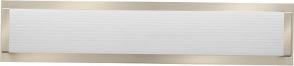 Lithonia Lighting 24-Inch LED Vanity Light with Warm White Color Temperature, Traditional Square Bathroom Vanity Wall Light Fixture for Over The Mirror, Brushed Nickel