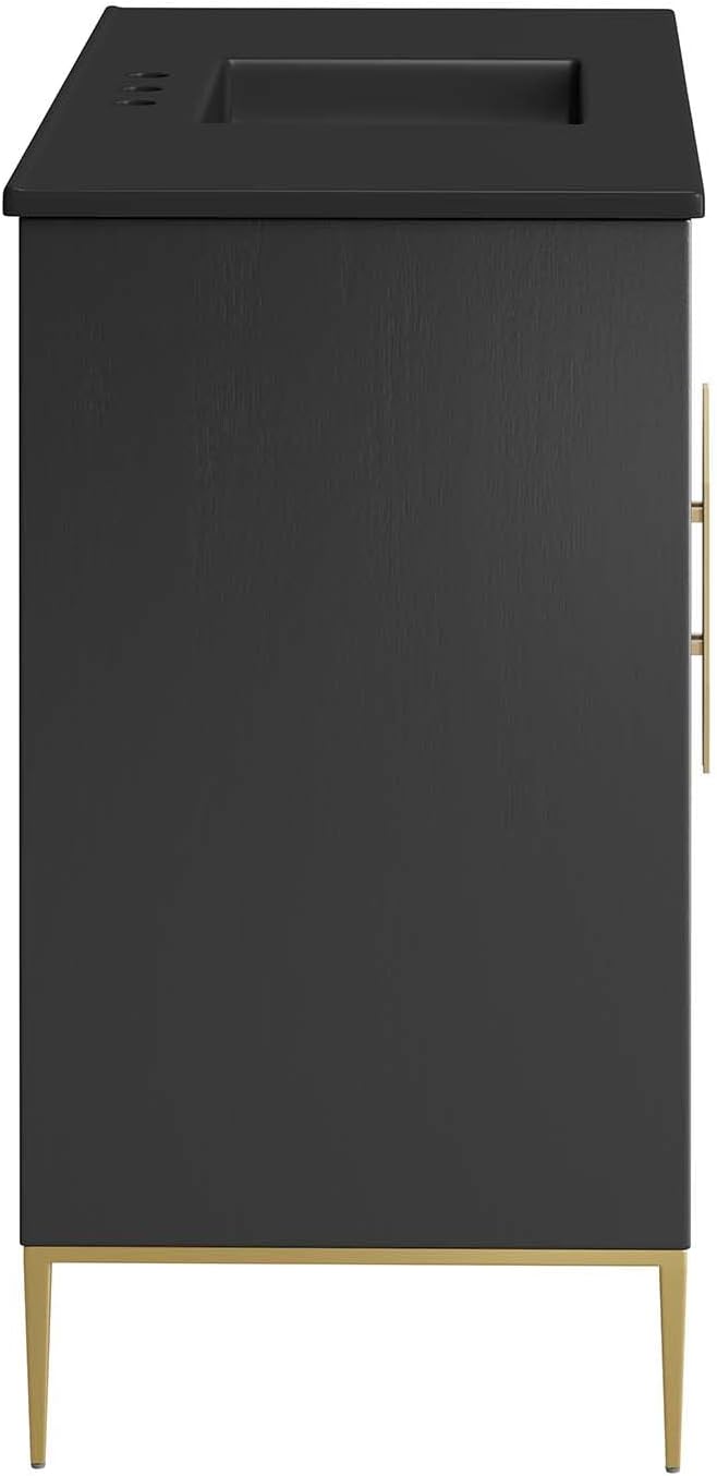 Modway Awaken Bathroom Vanity Cabinet, 48", Black Black