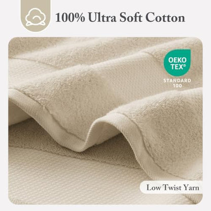 Madison Park 100% Turkish Cotton 600 GSM Bath Towel Set, 6 Piece, Sand