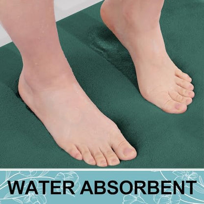 Smiry Memory Foam Toilet Rugs 20x20, Extra Soft Absorbent Bathroom Rugs