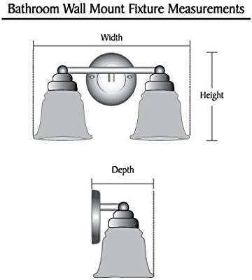 Aspen Creative 62116-2, Two-Light Metal Bathroom Vanity Wall Light Fixture, 15 1/2" Wide, Transitional Design in Oil Rubbed Bronze with Clear Glass Shade
