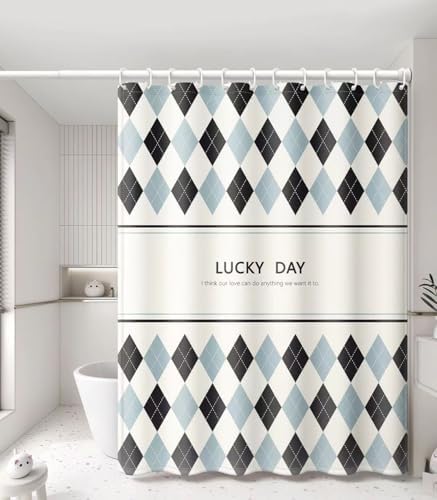 LLSCL Fabric Shower Curtain Liner with Magnets, Waterproof Hotel Quality, 72 x 72 Machine Washable