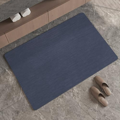 Mecko Bath Mat Ultra Thin Navy Blue, 24"x36"