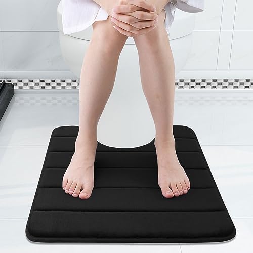 Buganda Memory Foam U-Shaped Toilet Rugs 24 x 20, Absorbent Bathroom mat