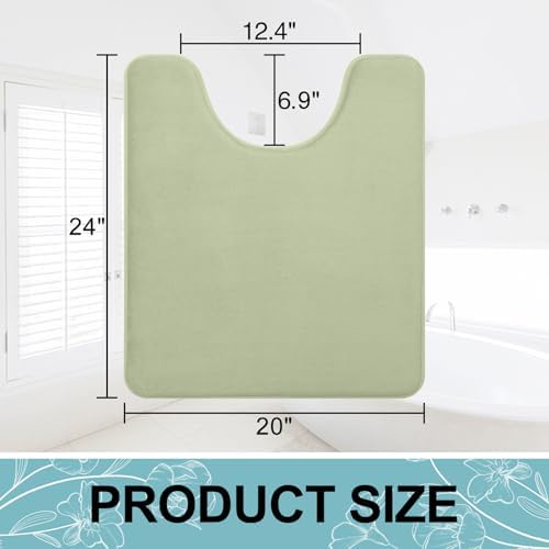 Smiry Memory Foam Toilet Rugs 24x20, Extra Soft Absorbent Bathroom Rugs
