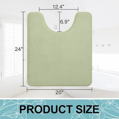 Smiry Memory Foam Toilet Rugs 24x20, Extra Soft Absorbent Bathroom Rugs