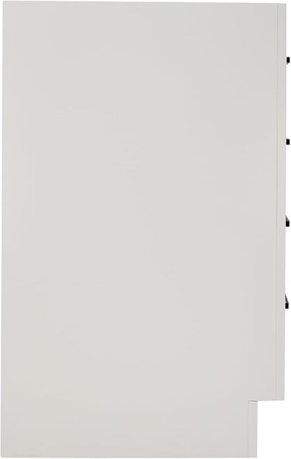 ARIEL Hepburn 66-inch Bathroom Vanity Base Cabinet,Solid Wood, 2 Soft Closing Doors, 9 Dovetail Drawers, White