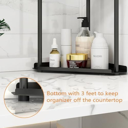 Jesginboo 3 Tier Bathroom Counter Organizer, Vanity Organizer Corner Shelf