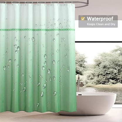 LLSCL Fabric Shower Curtain Liner with Magnets, Waterproof Hotel Quality, 72 x 72 Machine Washable