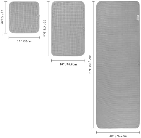 POLYTE 430 GSM Poly Blend Microfiber Quick Dry Waffle Bath Towel Set of 6