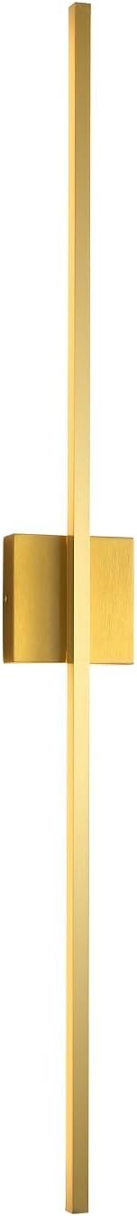 Gold Wall Sconces Set of Two,LED Hardwired Dimmable | Wall Sconce,Gold Wall Sconce for Bathroom, Living Room, Bedroom, Hardwired 3000K 40 Inch (2 Pack)