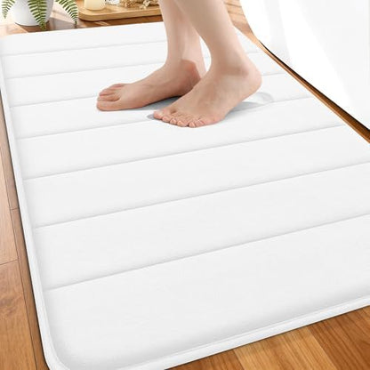 OLANLY Memory Foam Bath Mat 34x21, Super Soft and Absorbent Bathroom Rugs