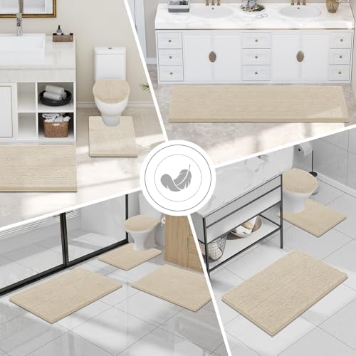 Smiry Bathroom Rugs 36X24, Luxury Chenille Extra Soft Absorbent Bath Mat