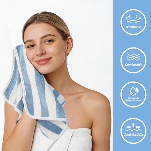 KinHwa Hand Towels for Bathroom, Microfiber Face Towels, 16x30 Inch, 4 Pack