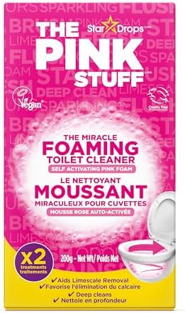 Stardrops The Pink Stuff Miracle Foaming Toilet Powder, 7 Oz