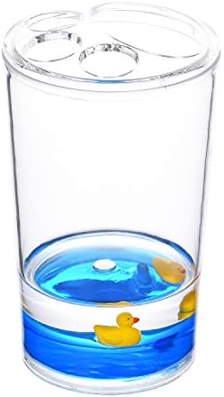 Locco Decor 5 Piece Acrylic Liquid 3D Floating Motion Bathroom Vanity Accessory Set Duck