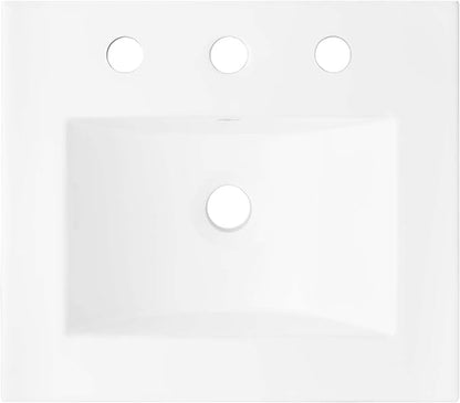 Modway EEI-4836-WHI Cayman 18" Bathroom Sink, White