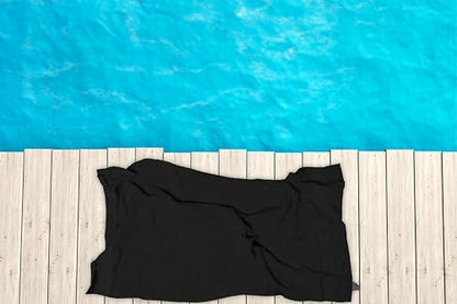 Bath Towels Bulk Set of 12 – 24" x 48" – 100% Cotton Terry, Soft, Quick-Dry & Highly Absorbent – Black Towels for Bathroom, Spa, Gym, Hotel, Pool & Everyday Use
