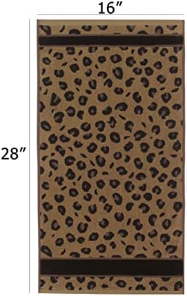 COTTON CRAFT Hand Towels - Set of 4 Pure Cotton Animal Print Safari Towels