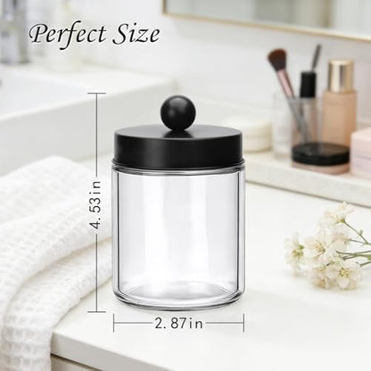 Accguan 6Pack Apothecary Jars Bathroom Vanity Storage Organizer Set