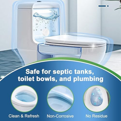 Msvvko Toilet Bowl Cleaner Tablets with Bleach 12 PACK Powerful Formula to Eliminate Limescale & Rust